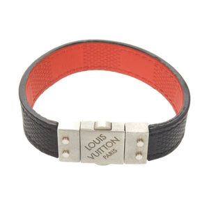 美品 ルイ ヴィトン リバーシブル ダミエアンフィニ ブラック レッド ブレスレット LV 1228【中古】LOUIS VUITTON