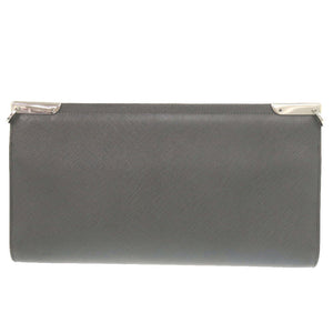 美品 サルヴァトーレフェラガモ ダブルガンチーニ レザー ダークグレー ショルダーバッグ 1249【中古】Salvatore Ferragamo