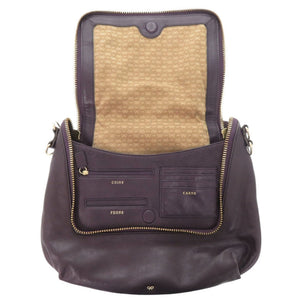 美品 アニヤ ハインドマーチ MAXI ZIP SATCHEL レザー パープル 2WAY ショルダーバッグ 1274【中古】Anya Hindmarch