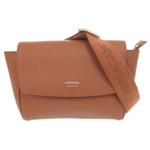 新品同様 サルヴァトーレフェラガモ レザー ブラウン ボディバッグ ウエストバッグ 茶 1288【中古】Salvatore Ferragamo