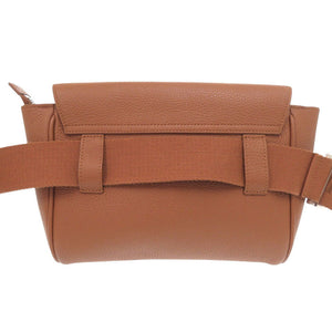 新品同様 サルヴァトーレフェラガモ レザー ブラウン ボディバッグ ウエストバッグ 茶 1288【中古】Salvatore Ferragamo
