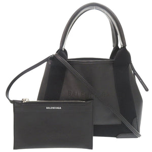 美品 バレンシアガ ネイビーカバスXS レザー ブラック 2WAY ハンドバッグ ショルダーバッグ 黒 1294【中古】BALENCIAGA