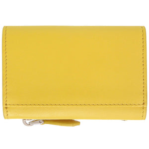 新品同様 プラダ レザー イエロー コインケース 財布 黄 1325【中古】PRADA