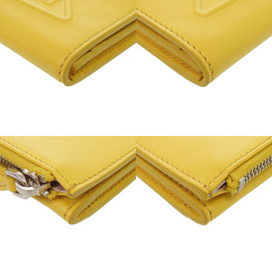 新品同様 プラダ レザー イエロー コインケース 財布 黄 1325【中古】PRADA