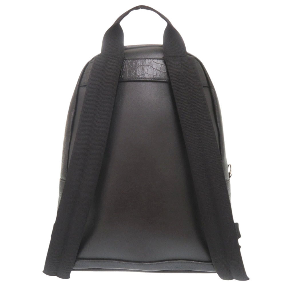 美品 ジミーチュウ 星 スター スタッズ 型押しレザー ブラック リュック デイパック 黒 1327【中古】JIMMY CHOO