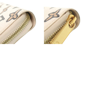 美品 ルイ ヴィトン ジッピーウォレット モノグラムワイルドアットハート M80676 IC クレーム ラウンドファスナー 長財布 LV 1328【中古】LOUIS VUITTON