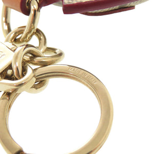 新品同様 グッチ オウル（ふくろう）シェイプ バッグ チャーム ‎821813 GGスプリームキャンバス ベージュ キーホルダー 1332【中古】GUCCI