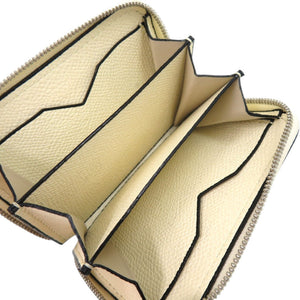 美品 ヴァレクストラ ジップ アラウンド カードフォルダー SGZA0010028LRLCC99WW ソフトカーフスキン ホワイト 白 コインケース 1336【中古】Valextra