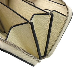 美品 ヴァレクストラ ジップ アラウンド カードフォルダー SGZA0010028LRLCC99WW ソフトカーフスキン ホワイト 白 コインケース 1336【中古】Valextra