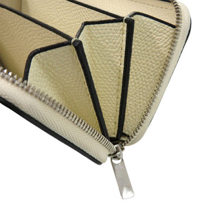 美品 ヴァレクストラ ジップ アラウンド カードフォルダー SGZA0010028LRLCC99WW ソフトカーフスキン ホワイト 白 コインケース 1336【中古】Valextra