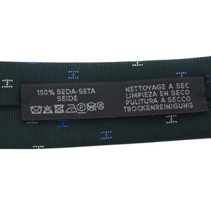 新品同様 エルメス H柄 シルク グリーン 緑 ネクタイ 1349【中古】HERMES