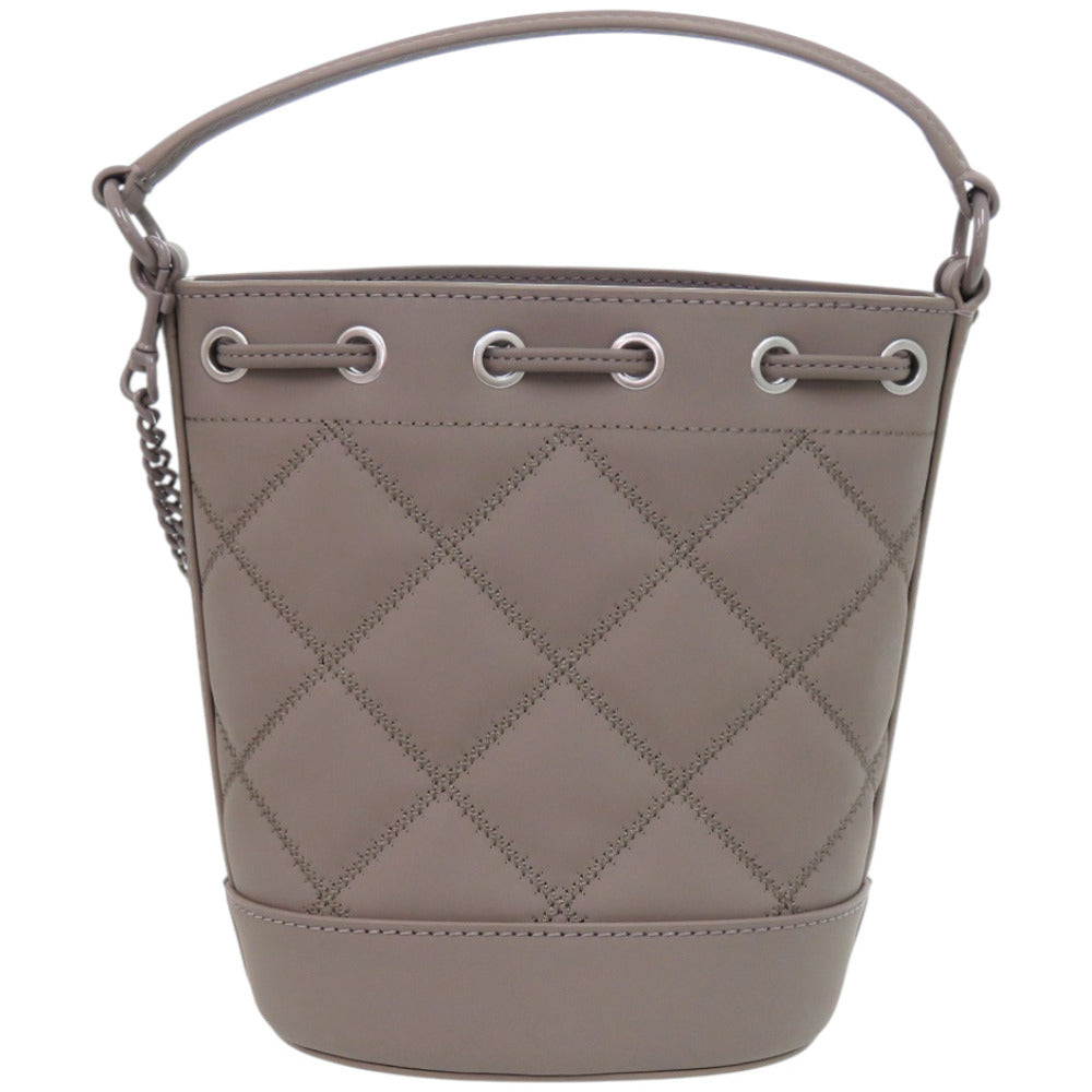 新品同様 トリーバーチ ウィラマットミニバケットバッグ 149680 レザー 082 Gray Heron アオサギ ハンドバッグ 1361【中古】Tory Burch