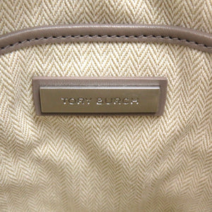 新品同様 トリーバーチ ウィラマットミニバケットバッグ 149680 レザー 082 Gray Heron アオサギ ハンドバッグ 1361【中古】Tory Burch