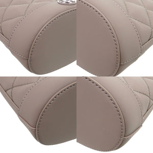 新品同様 トリーバーチ ウィラマットミニバケットバッグ 149680 レザー 082 Gray Heron アオサギ ハンドバッグ 1361【中古】Tory Burch