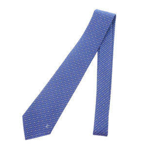 未使用 ルイ ヴィトン M73176 シルク ブルー ネクタイ 青 LV 1373【中古】LOUIS VUITTON メンズ