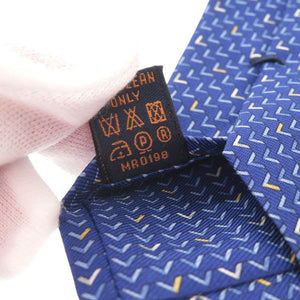 未使用 ルイ ヴィトン M73176 シルク ブルー ネクタイ 青 LV 1373【中古】LOUIS VUITTON メンズ