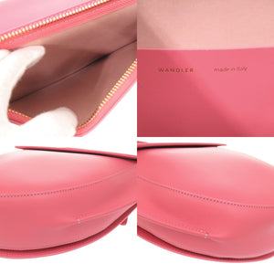 美品 ワンドラー ホルテンシア ミディアム レザー ピンク 2WAY ハンドバッグ ショルダーバッグ 1393【中古】WANDLER