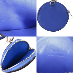 美品 クリスチャンディオール ネックポーチ レザー ブルー 青 カードケース 1422【中古】Christian Dior