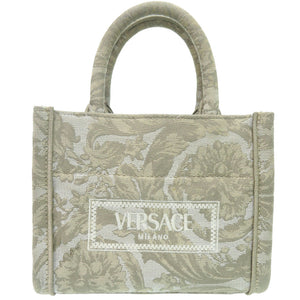 ヴェルサーチ バロッコアテナミニ 2WAY 1015288 キャンバス ベージュ ハンドバッグ ショルダーバッグ 1439【中古】VERSACE