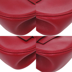 美品 エルメス バナナケリー クシュベル ルージュヴィフ ゴールド金具 〇U刻印 クラッチバッグ レッド 赤 1465【中古】HERMES