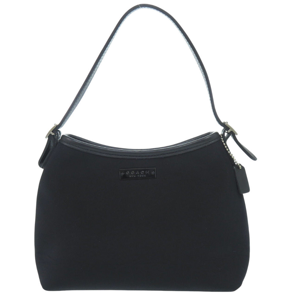 美品 コーチ ホーボー フォーマル アクセサリーポーチ 6236 ウレタン レザー ブラック ハンドバッグ1481【中古】COACH