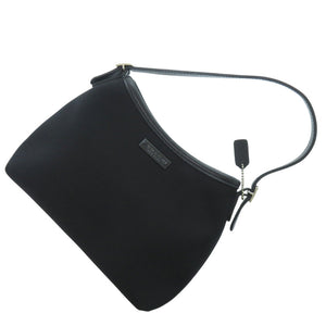 美品 コーチ ホーボー フォーマル アクセサリーポーチ 6236 ウレタン レザー ブラック ハンドバッグ1481【中古】COACH