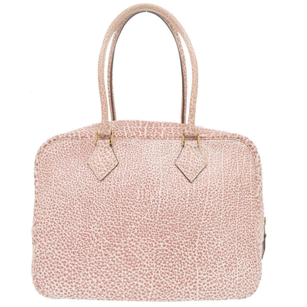 エルメス プリュム28 ダルメシアン レッド □E刻印(2001年製) ゴールド金具 ハンドバッグ 1481【中古】HERMES