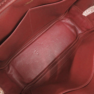 エルメス プリュム28 ダルメシアン レッド □E刻印(2001年製) ゴールド金具 ハンドバッグ 1481【中古】HERMES