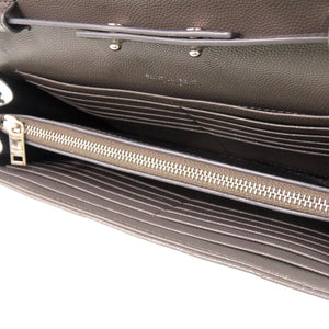 美品 サンローランパリ カサンドラ レザー グレー 377828 ショルダーバッグ チェーンウォレット 1489【中古】SAINT LAURENT PARIS