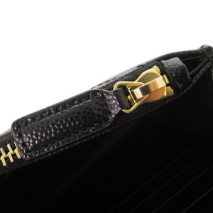 新品同様 サンローランパリ カサンドラ エンベロープ チェーンウォレット 742920 レザー ブラック チェーンショルダーバッグ 黒 1490【中古】SAINT LAURENT PARIS