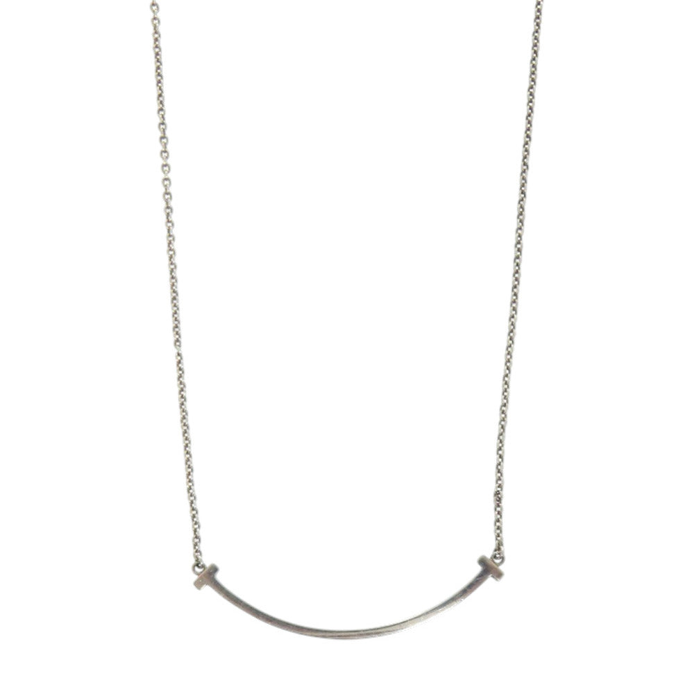 美品 ティファニー Tスマイル スモール シルバー925 シルバー ネックレス 1494【中古】TIFFANY&Co.