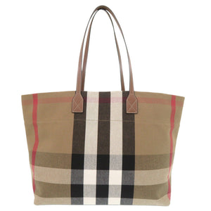 新品同様 バーバリー 8084047 チェック キャンバス ブラウン トートバッグ 1526【中古】BURBERRY