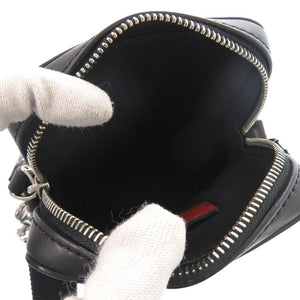 美品 ヴァレンティノ ガラヴァーニ VLTNロゴ 1Y2B0943WJW レザー ブラック ショルダーバッグ 黒 1559【中古】Valentino Garavani