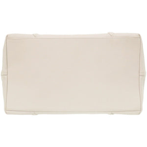 美品 ボッテガヴェネタ イントレチャート レザー アイボリー/オレンジ トートバッグ 白 1598【中古】BOTTEGAVENETA