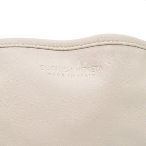 美品 ボッテガヴェネタ イントレチャート レザー アイボリー/オレンジ トートバッグ 白 1598【中古】BOTTEGAVENETA