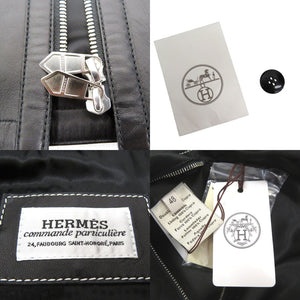 エルメス シングルライダース ライダースジャケット 羊革 キュプラ 4ポケット 1602【中古】HERMES