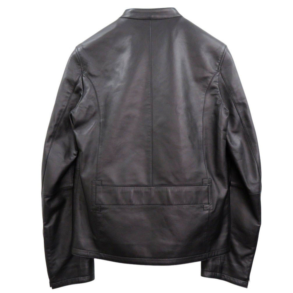 エルメス シングルライダース ライダースジャケット 羊革 キュプラ 4ポケット 1602【中古】HERMES