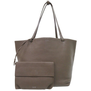 ザ ロウ PARK TOTE THREE ポーチ付 レザー ブラウン トートバッグ 茶 1606【中古】THE ROW