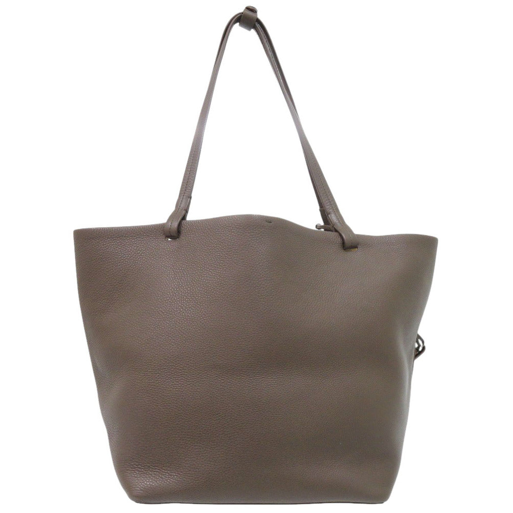 ザ ロウ PARK TOTE THREE ポーチ付 レザー ブラウン トートバッグ 茶 1606【中古】THE ROW