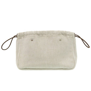 エルメス フールビ25 バッグインバッグ ポーチ トワルシェブロン レザー ナチュラル 1613【中古】HERMES