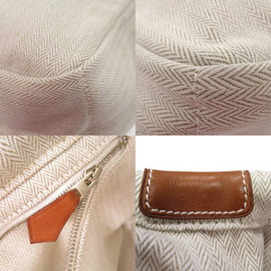 エルメス フールビ25 バッグインバッグ ポーチ トワルシェブロン レザー ナチュラル 1613【中古】HERMES