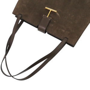美品 トムフォード タラトート スウェード レザー ブラウン ゴールド金具 茶 トートバッグ 1627【中古】TOM FORD