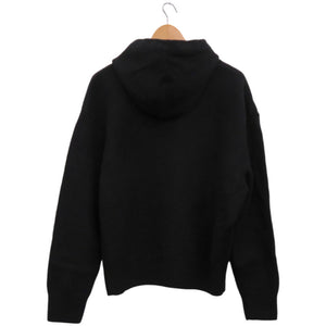 美品 アミアレクサンドレマチウシ AMI PARIS アミパリス AMI DE COEUR KNIT HOODIE ウール ブラック 黒 パーカー 1648【中古】ami alexandre mattiussi