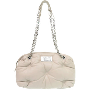 新品同様 メゾン マルジェラ グラムスラム ボーリングバッグ 2WAY SB3WG0005 羊革 レザー ホワイト ショルダーバッグ 1659【中古】Maison Margiela