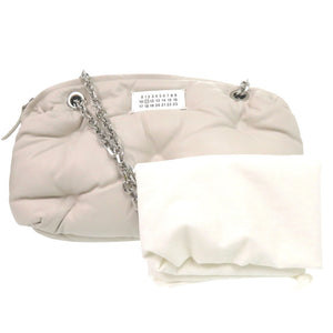 新品同様 メゾン マルジェラ グラムスラム ボーリングバッグ 2WAY SB3WG0005 羊革 レザー ホワイト ショルダーバッグ 1659【中古】Maison Margiela