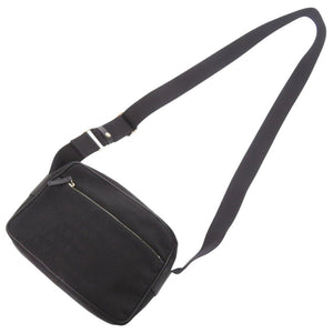 美品 ブルガリ ロゴマニア キャンバス ブラック ショルダーバッグ 黒 1688【中古】BVLGARI