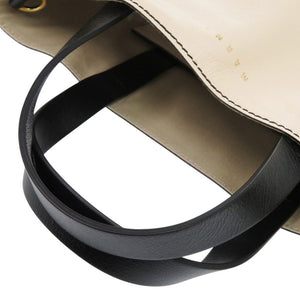 美品 マルニ 2WAY ミュゼオ レザー ベージュ/パープル トートバッグ 1703【中古】MARNI
