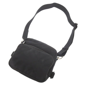 新品同様 バーバリー チェック柄 ナイロン ポリエステル ブラック ショルダーバッグ 黒 1708【中古】BURBERRY