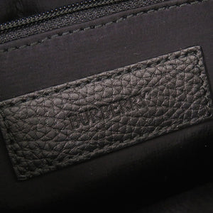 新品同様 バーバリー チェック柄 ナイロン ポリエステル ブラック ショルダーバッグ 黒 1708【中古】BURBERRY