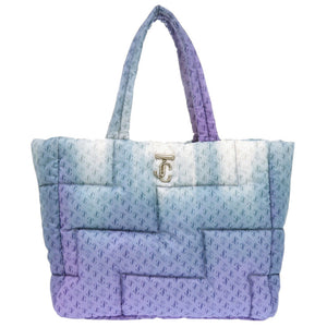 新品同様 ジミーチュウ ラヤ ソフト ナイロン ブルー/パープル トートバッグ 青 紫 1714【中古】JIMMY CHOO